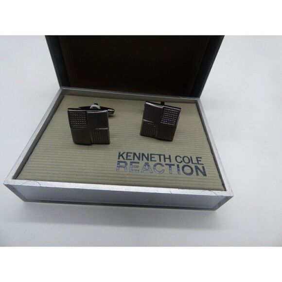 A pair of Kenneth Cole Reaction Square Metal Cufflinks - Picture 1 of 5